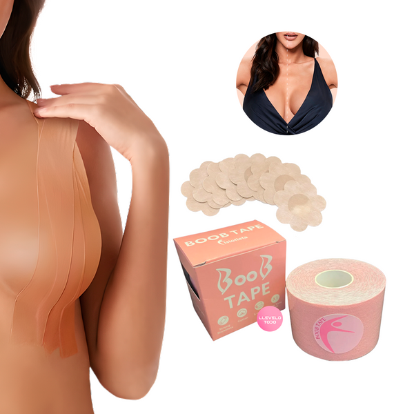 Cinta Boob Tape + Tapa Pezón - Tu Secreto para un Busto Deslumbrante y Natural